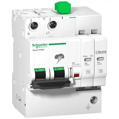 Immagine prodotto di Schneider Electric Scaricatore di sovratensione iQuick PRD40r, moduli di protezione a innesto 1P+N, Imax 40kA A9L16292