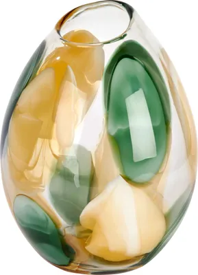 Produktbild von Lambert Bagodar Vase Glas, grün/beige H 29,5 cm D 23 cm 17534