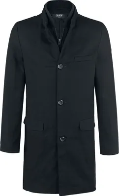 Produktbild von Black Premium by EMP Herren schwarzer Kurzmantel mit Stehkragen XXL