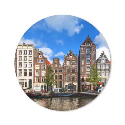 Produktbild von MuchoWow® Mauspad Mousepad Amsterdam - Sommer - Boot 50x50 cm - Mousepads - Maus Mat - Pad - Mausunterlage - Vinyl