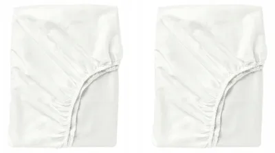 Produktbild von IKEA FARGMARA Spannbettlaken 160x200 cm Weiß 100% Baumwolle