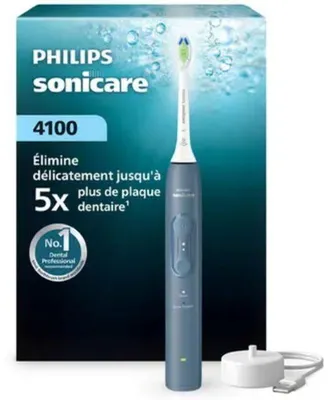 Imagen del producto de Cepillo de dientes eléctrico sónico Philips Serie 4100 HX4041/48, color azul, recargable