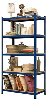 Obrázek produktu pro Robustní ocelový regál do skladu – nosnost 650 kg – výškově nastavitelný – rozměry 150 x 75 x 30 cm