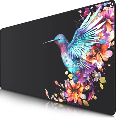 Image de Tapis de souris gaming Titanwolf XXL, 900 x 400 x 3 mm, sous-main, lavable, dos antidérapant, vitesse & précision, Colour Colibri