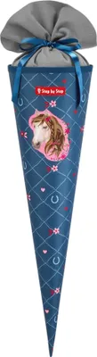 A school cone with a horse design.