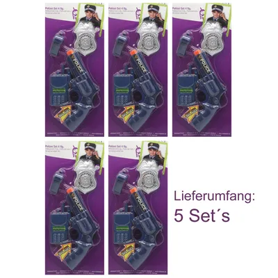 Produktbild von Kinder Polizei Spiele-Set (5 Stück)