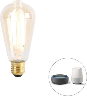 Immagine prodotto di Calex lampada LED E27 intelligente dimmerabile ST64 Gold I ottone 7W 806 lm 1800-3000K