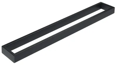 Image de Porte-serviettes noir 60 cm, porte-serviettes de salle de bain, barre porte-serviettes, porte-serviettes pour invités, fixation murale, en acier inoxydable, pour salle de bain et cuisine