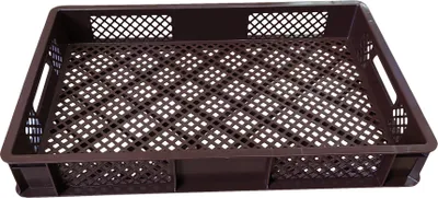 Produktbild von Bäckerkiste Brötchenbox Brotbehälter Konditorenbox Stapelbox Gitterbox EURO-Norm 9cm braun