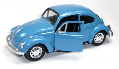 Produktbild von VW Käfer (1960) Modellauto ca. 1:34 Metall Spritzguss ca. 12cm blau