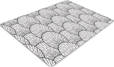 Produktbild von Stuhlunterlage Bürostuhlunterlage 120 cm x 90 cm Bodenmatte Bürostuhlunterlage - Muscheln