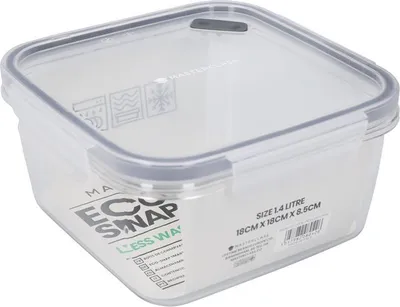 Zdjęcie produktu dla Pojemnik do przechowywania żywności MasterClass Eco Snap - kwadratowy 1,4 l