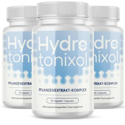 Produktbild von HydroTonixol Kapseln | Pflanzenextrakt Komplex mit Apfelessig & Guarana | Einfache Einnahme | 90 Kapseln | 3x