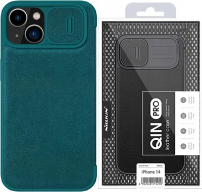 Image de Nillkin Qin Leather Pro Case Iphone 14 Plus Camera Protector Holster Cover Case with Flap Green
