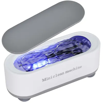 Productafbeelding van Jinlaili Ultrasoon reiniger voor brillen, 47000 Hz, professionele ultrasoonreiniger, 350 ml, ultrasoon reiniger voor brillen, horloges, sieraden, protheses (wit)