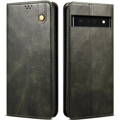 Obrázek produktu pro Pouzdro pro Google Pixel 7, kožené flip pouzdro peněženka s funkcí stojánku zelené