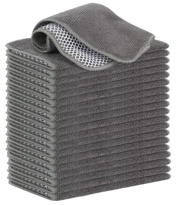 Zdjęcie produktu dla Ściereczki z mikrowłókna, wielokrotnego użytku, do użytku domowego, 20 sztuk, 20 cm x 20 cm