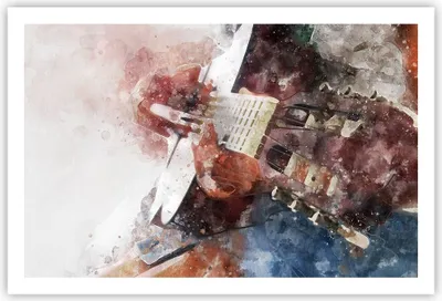 Produktbild von Poster - Poster ohne Rahmen - Gitarre Musik - 91,5x61 cm - Wand Bild - Wanddeko - Wandbilder - Kunstposter - Wandposter - Bilder - Kunstdruck - Wanddekoration - Wandbild - P2XAA91x61-4000