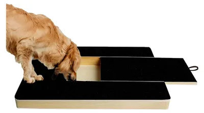 Produktbild von Nagelkratzpad für Hunde, ausziehbarer Haustierkratzer aus Holz mit Kratzschutz für Nägel - Haustierpflegezubehör, Kratzspielzeug zum Schutz von Möbeln