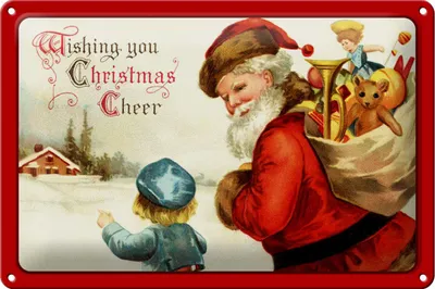 Produktbild von Blechschild Weihnachtsmann Santa Claus Christmas 30x20cm
