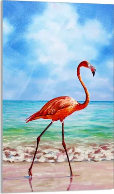 Produktbild von Glasschneidebrett 30x52 Flamingo