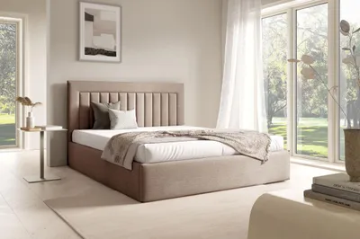 Obrázek produktu pro Čalouněná manželská postel 160x200 TAISA 1 - béžová