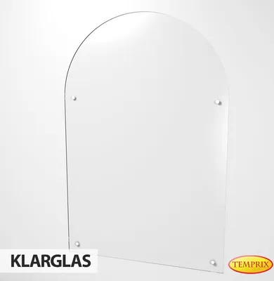 Produktbild von Wärmeschutz aus Glas | Hitzeschutz Klarglas Varberg 1200 x 800 x 6 mm | Wandhitzeschutz Funkenschutz Glas Möbelschutz Wandschutz