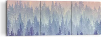 Produktbild von Bild auf Leinwand - Leinwandbild - Wald Baum Natur - 120x40cm - Wand Bild - Wanddeko - Wandbilder - Leinwanddruck - Bilder - Kunstdruck - Wanddekoration - Leinwand bilder - Wandkunst - CA120x40-3929