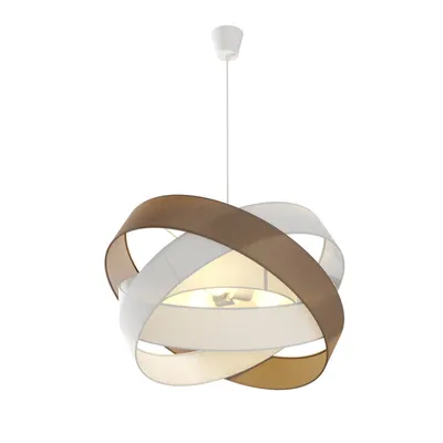 Produktbild von Lindby Pendellampe Simaria, braun/grau/weiß, Ø 60 cm, E27