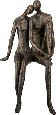 Immagine prodotto di Gilde Kantensitzerfigur, Paar, "Couple", Kunstharz, bronzefarben, VE 1, L. 13 cm, B. 19 cm, H. 35 cm 37630 4063387376300