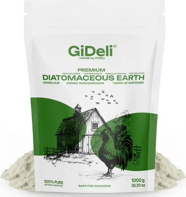 Obrázok produktu pre GiDeli Diatomaceous earth 1 kg Doypack - Čistý prášok diatomaceous earth proti roztočom