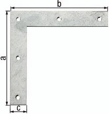Produktbild von ALBERTS Eckwinkel, sendzimirverzinkt, HxLxB 160x160x30 mm