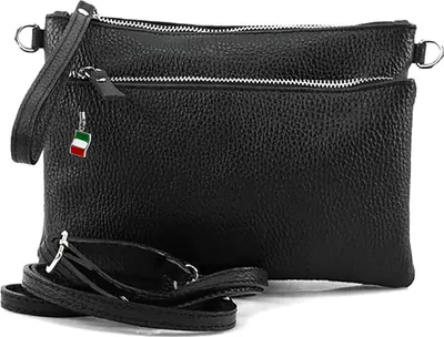Produktbild von Florence Leder Tasche Umhängetasche Handgelenktasche schwarz OTF816S
