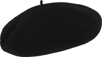 Laulhère original französische Baskenmütze schmale Form in schwarz