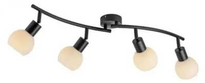 Image de JUST LIGHT LOKI Plafonnier E14 blanc chaud max. 20 W, 4 ampoules, noir 12154-18