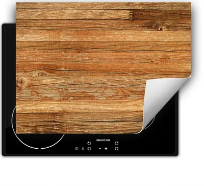 Produktbild von DarHaus Herdabdeckplatte 80x52 cm Anti Rutsch Matte Aufrollbar, Holz