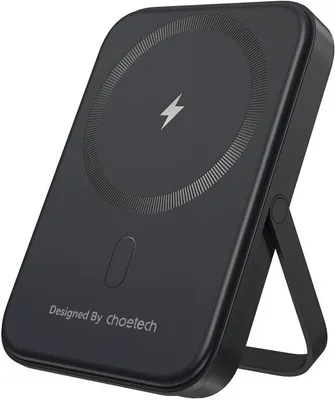 Produktbild von Choetech B742 5000mAh 20W PD magnetische Powerbank mit Ständer (schwarz)