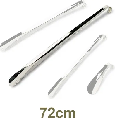 Produktbild von Schuhlöffel - extra stabiler Schuhanzieher aus Stahl - lange Schuhanziehhilfe - Rückenschonender Schuh Löffel in 72cm lang