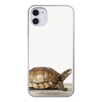 Produktbild von MuchoWow® Handyhülle Schutzhülle Hülle für iPhone 11 Schildkröte - Junge - Tiere - Kinder - Mädchen Silikon Softcase Handy Hülle - Handytasche