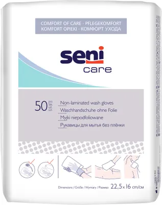 Produktbild von Seni Waschhandschuhe unfoliert 50 St