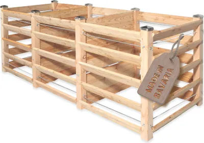 Produktbild von Moderner Komposter aus Lärchenholz Massivholz Steckkomposter Kompostsilo Holzkomposter : 80 cm : Trio : ca. 80x226 cm