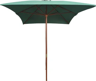 Produktbild von vidaXL Sonnenschirm 200x300 cm Holzmast Grün