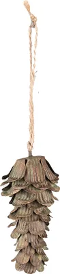 Produktbild von Clayre & Eef Anhänger Tannenzapfen 12 cm Grün Eisen