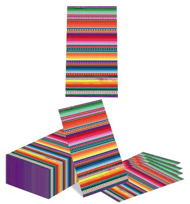Mexikanische Servietten 40 Stück, 33x33 cm, bunt, Papier