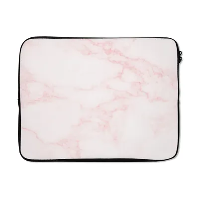 Produktbild von MuchoWow® Laptop Hülle 17 Zoll Laptoptasche Marmor - Textur - Rosa - Schick - Zipper - Schutzabdeckung