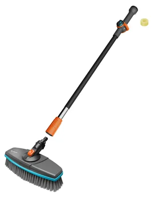 A cleaning brush with an extendable handle, shown against a white background.