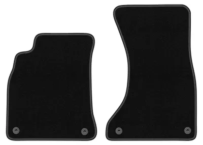 Obrázok produktu pre Predné velúrové koberce pre: Audi A4 B8 2007-2015 (sedan/kombi/Allroad) – 2 ks, čierne, na mieru – Wielganizator BASIC
