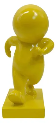 Produktbild von Present Time - Ornament Amigo Walking Medium - Goldgelb - 10.5x9.8x20cm