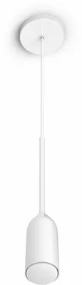 Produktbild von Philips Hue White ambience Devote Pendelleuchte Erweiterung weiß, Intelligente Hängeleuchte, Bluetooth/Zigbee, Weiß, LED, Metall, E27
