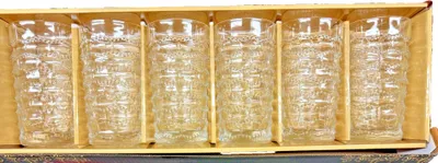 Produktbild von 6-tlg Wassergläser Set 320ml Trinkglas Gläser-Set Saftgläser Saftglas vergoldet